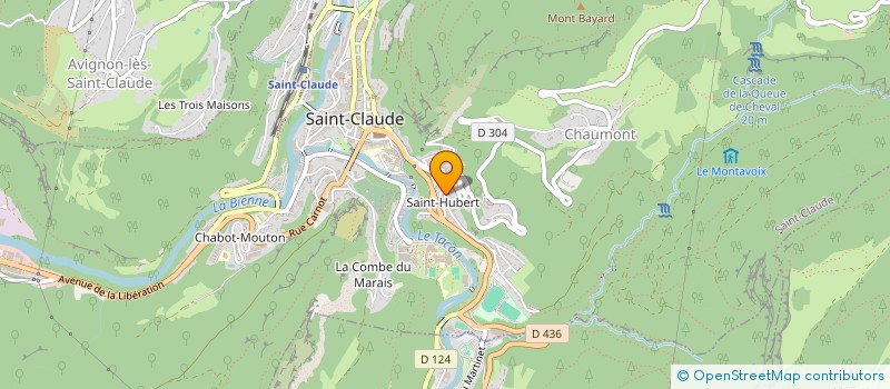 localisation de l'entreprise GREFFIER  SAINT-CLAUDE