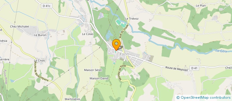 localisation de l'entreprise GREG AUTO ECOLE  EYZIN-PINET