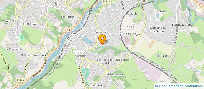 localisation de l'entreprise GREG ELEC  CONDAT-SUR-VIENNE