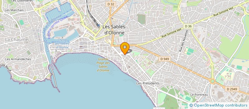localisation de l'entreprise GREG & FRED BOUCHERIE à LES SABLES-D'OLONNE