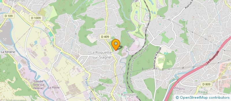 localisation de l'entreprise GREGA à LA ROQUETTE-SUR-SIAGNE