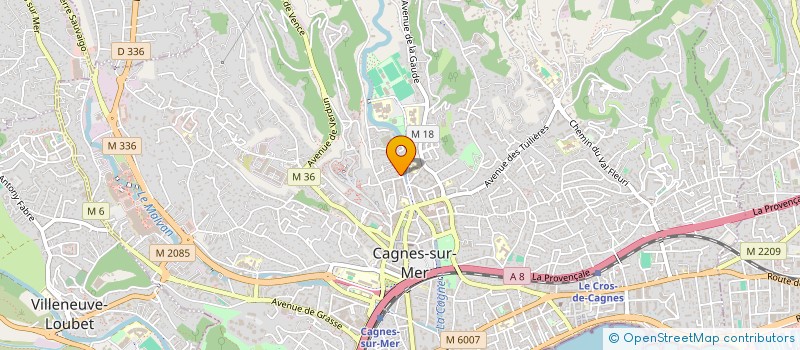 localisation de l'entreprise GREGALE à CAGNES-SUR-MER