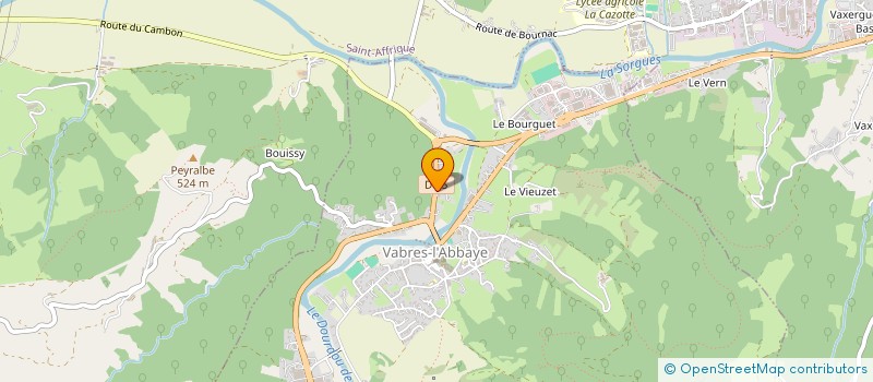 localisation de l'entreprise GREGALIC  VABRES-L'ABBAYE