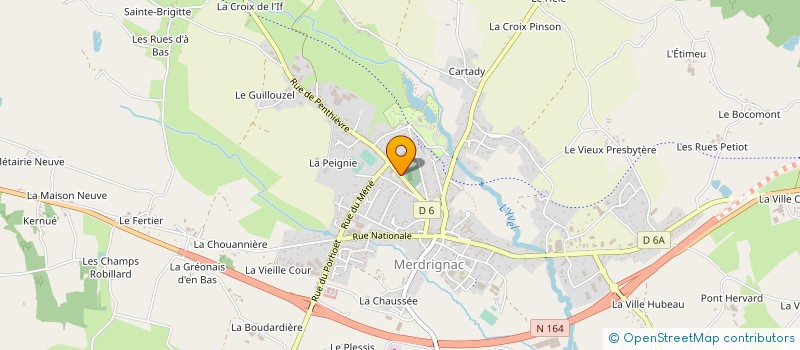 localisation de l'entreprise GREGALINE à MERDRIGNAC