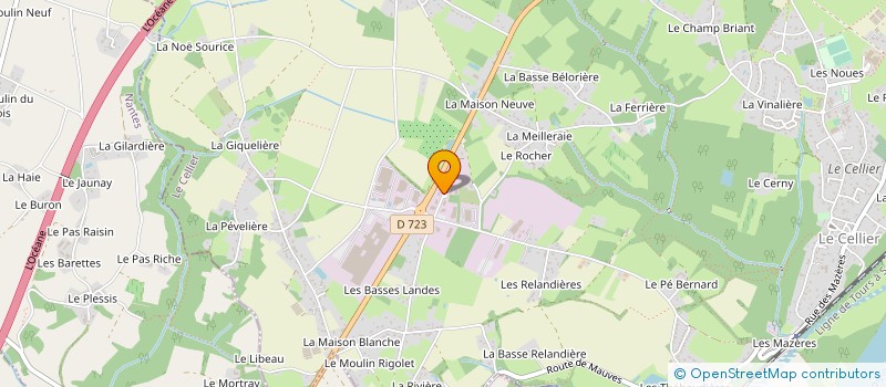 localisation de l'entreprise GREGOIRE MOTOCULTURE  LE CELLIER