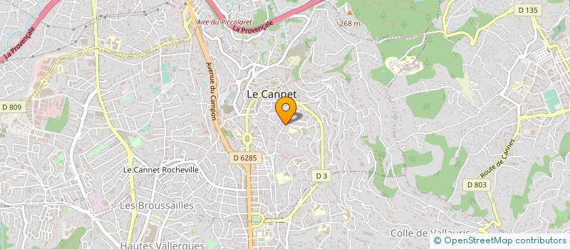 localisation de l'entreprise GREGOLIA à LE CANNET