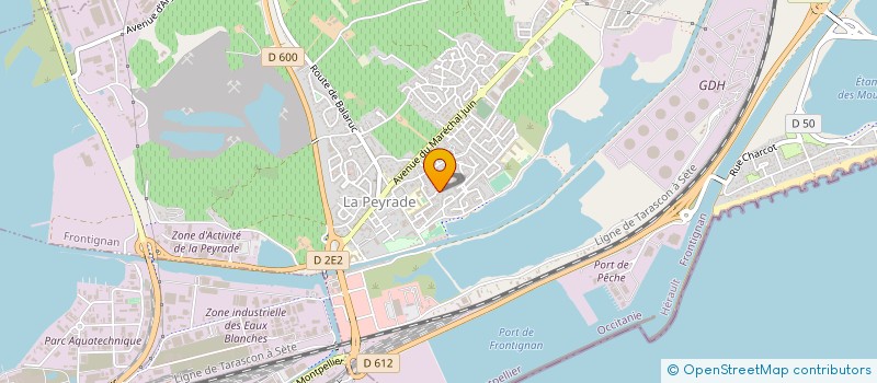localisation de l'entreprise GREGORI FRERES à SETE