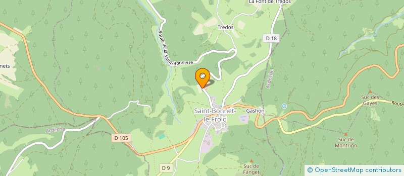 localisation de l'entreprise GREGORY FERRARO  SAINT-BONNET-LE-FROID