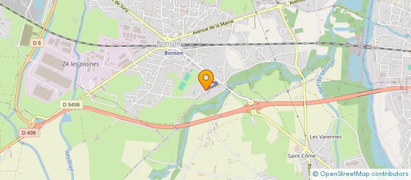 localisation de l'entreprise GREGOTINE JMBC  BONSON