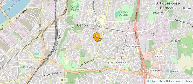 localisation de l'entreprise GREGOUILLE à CENON