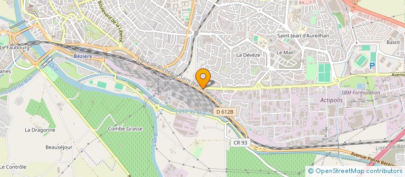 localisation de l'entreprise GREGROM à BEZIERS