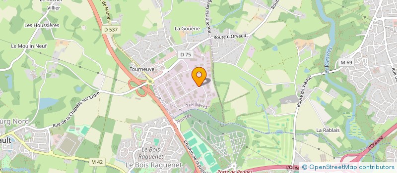 localisation de l'entreprise GRELEG SIGNALETIQUE  TREILLIERES