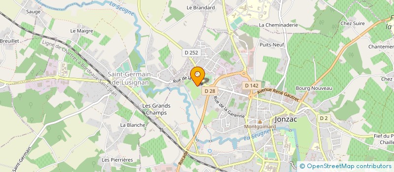 localisation de l'entreprise GRELETY SARL à JONZAC