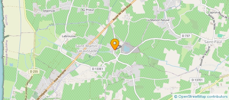 localisation de l'entreprise GRELIER ET FILS  SAINT-MARTIN-LACAUSSADE