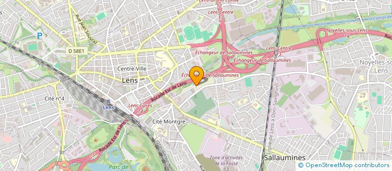 localisation de l'entreprise GRELINETTE ET COQUILLETTE  SALLAUMINES