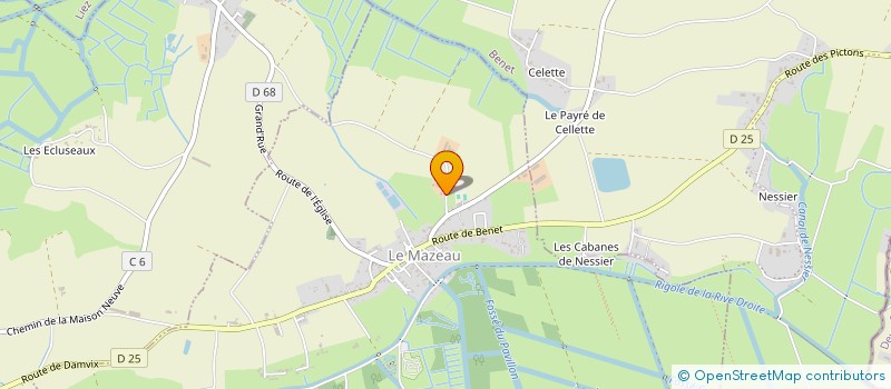 localisation de l'entreprise GRELLIER CREATEUR PAYSAGISTE à RIVES-D'AUTISE
