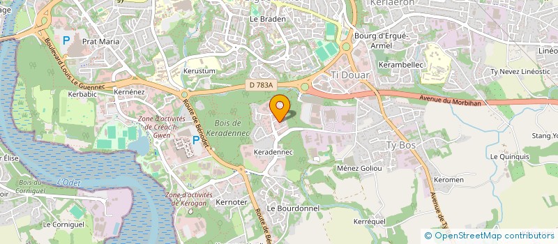 localisation de l'entreprise GRELOT à QUIMPER