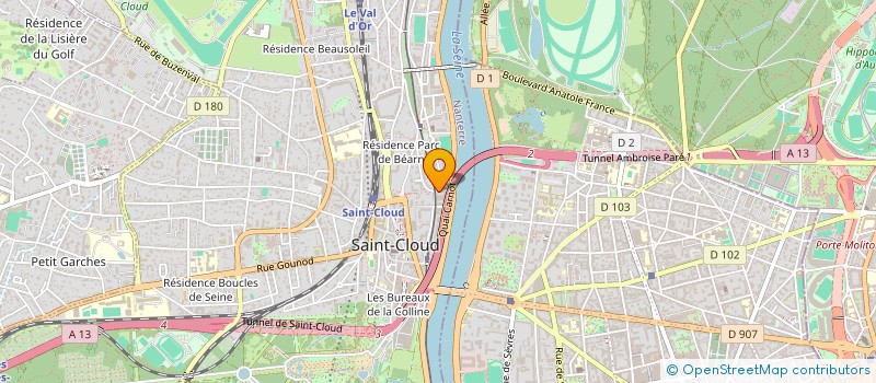 localisation de l'entreprise GREMA SARL à SAINT CLOUD