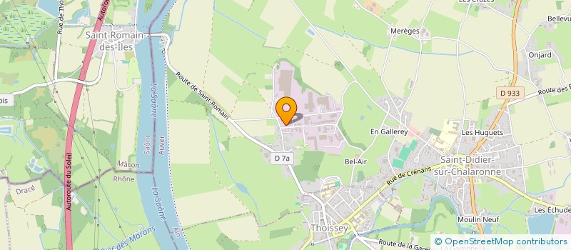 localisation de l'entreprise GREMERET ELEC' à SAINT-DIDIER-SUR-CHALARONNE