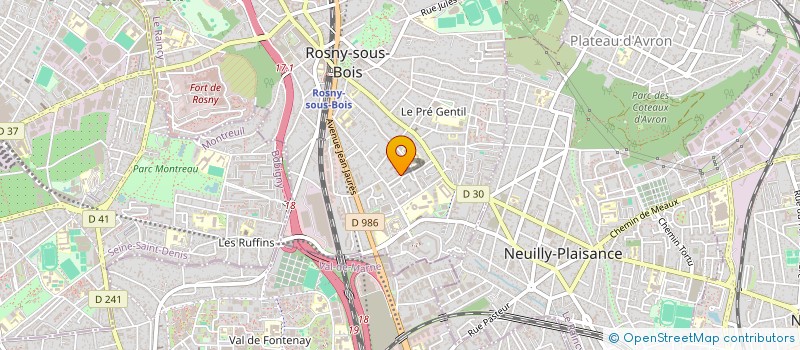 localisation de l'entreprise GRENADE à ROSNY-SOUS-BOIS