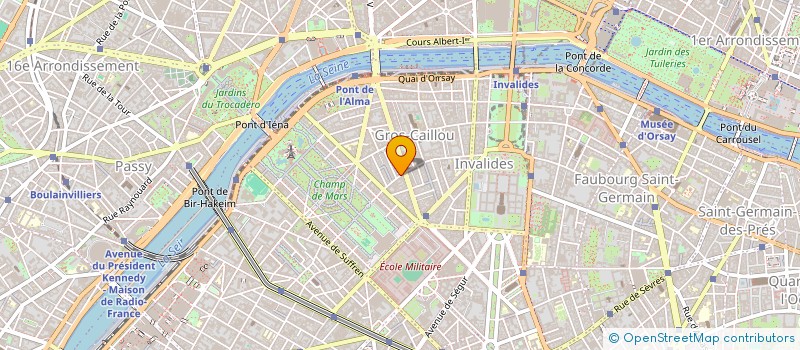 localisation de l'entreprise GRENELLE FROMAGES à PARIS