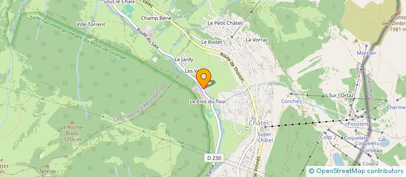 localisation de l'entreprise GRENIER AL'PAIN  CHATEL