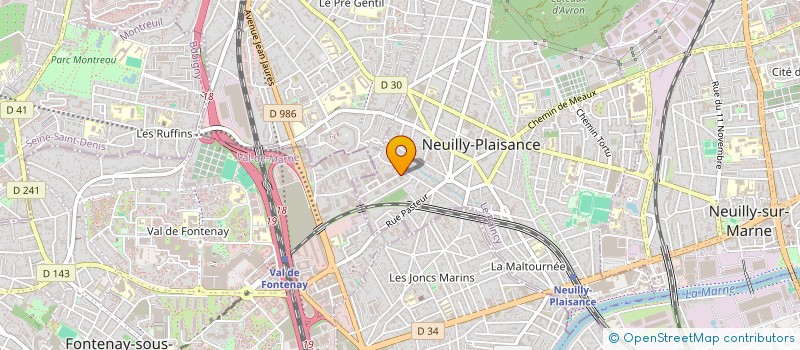 localisation de l'entreprise GRENIER B.E à NEUILLY-PLAISANCE