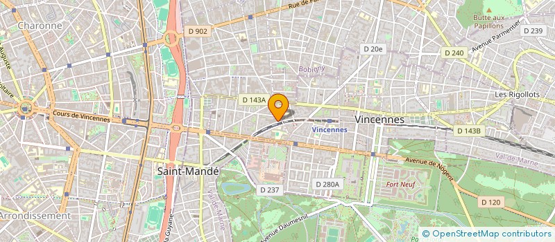 localisation de l'entreprise GRENIER MARCE à VINCENNES