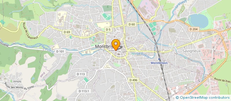 localisation de l'entreprise GRENIER OPTIQUE SA à MONTBRISON