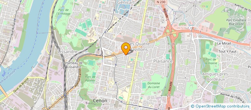 localisation de l'entreprise GRENIER SARL  CENON