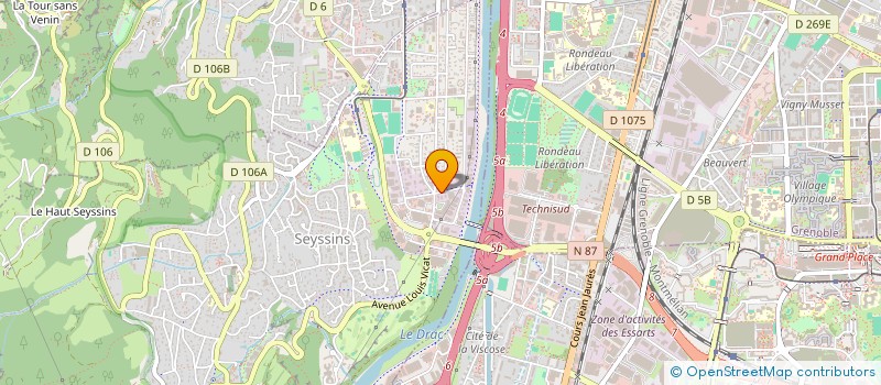 localisation de l'entreprise GRENOBLE ALPES PLOMBERIE  SEYSSINS