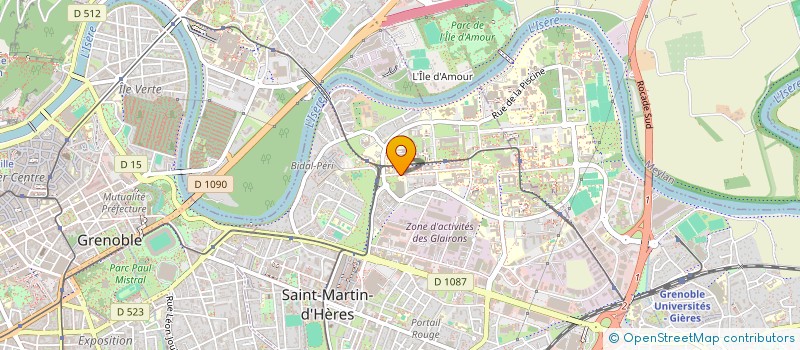 localisation de l'entreprise GRENOBLE ETUDIANTS KINE  SAINT-MARTIN-D'HERES