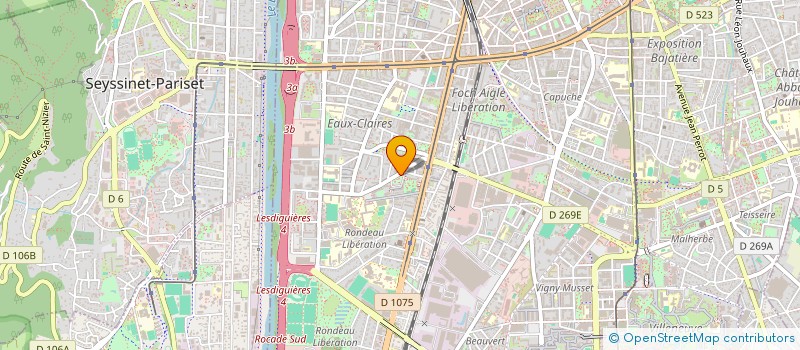 localisation de l'entreprise GRENOBLE INFORMATIQUE CODASE BEAUREGARD à GRENOBLE