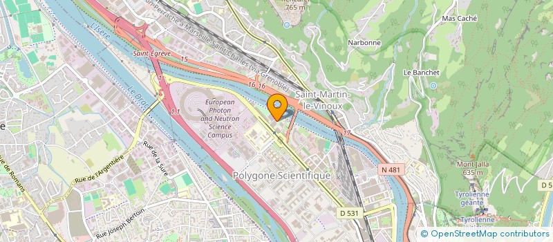 localisation de l'entreprise GRENOBLE INNOVATION  GRENOBLE