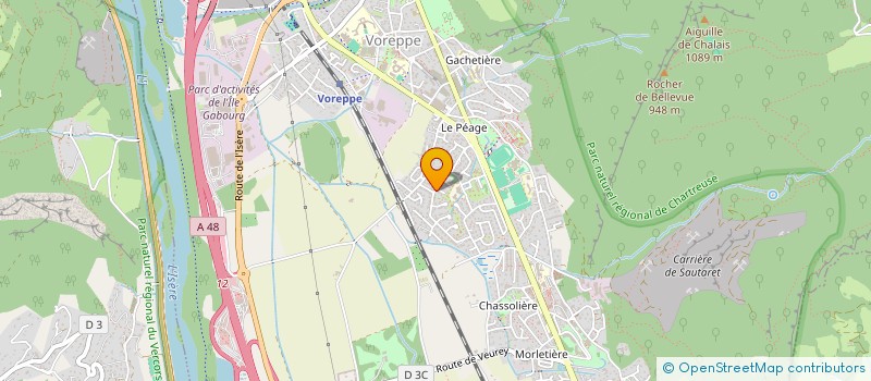 localisation de l'entreprise GRENOBLE KARTING  VOREPPE