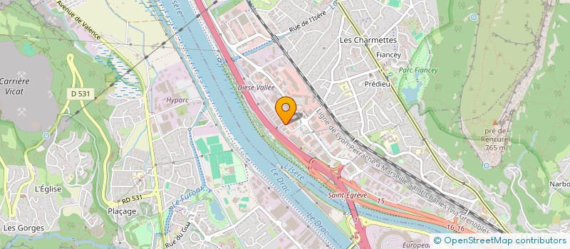 localisation de l'entreprise GRENOBLE NEGOCE CARRELAGE  SAINT-EGREVE