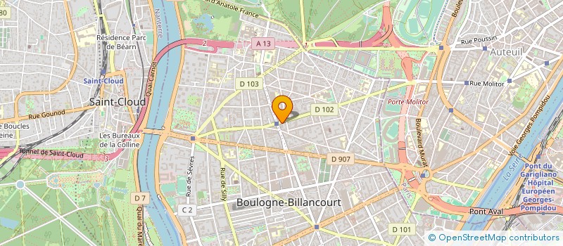 localisation de l'entreprise GRENOBLE PARIS PROVINCE INFORMATIQUE à BOULOGNE-BILLANCOURT