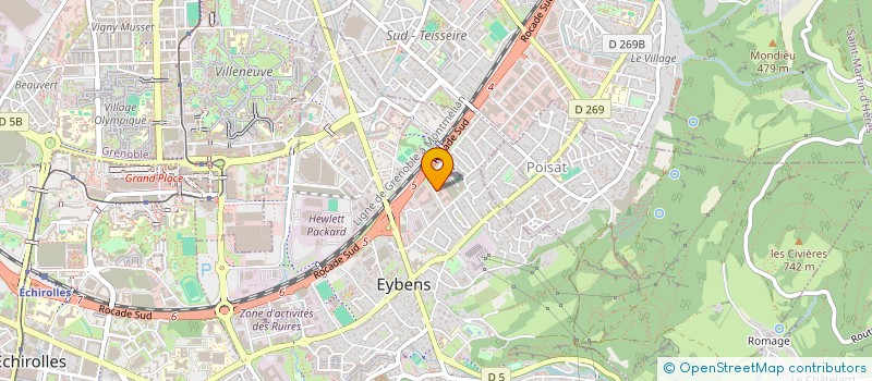 localisation de l'entreprise GRENOBLE POIDS LOURDS  EYBENS