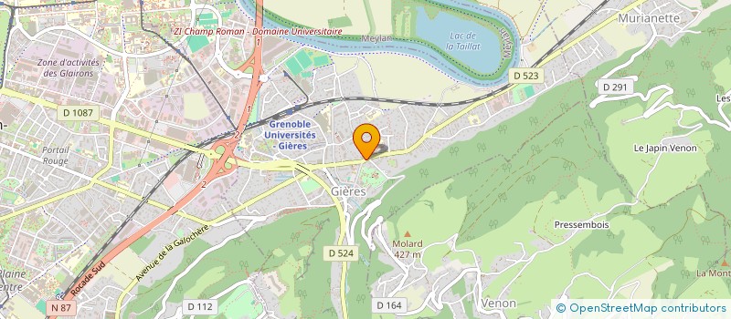 localisation de l'entreprise GRENOBLE UNIVERSITE CLUB PARAPENTE  GIERES