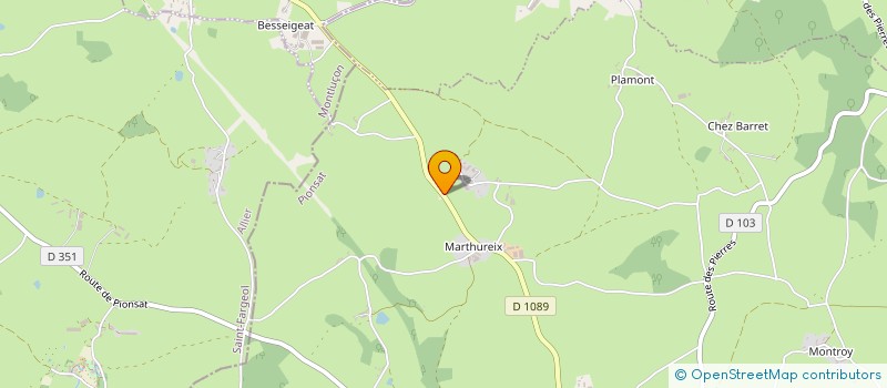 localisation de l'entreprise GRENOUILLAT  PIONSAT