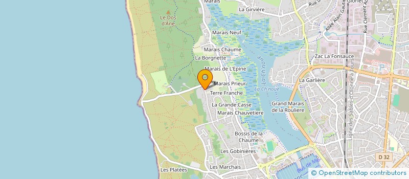 localisation de l'entreprise GRENOUILLE IMMO à LES SABLES D'OLONNE