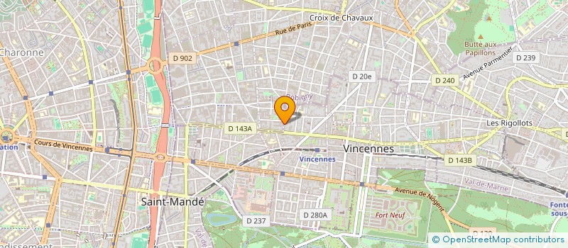 localisation de l'entreprise GRERON à VINCENNES
