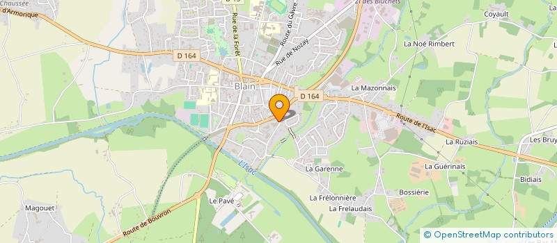 localisation de l'entreprise GRESIL - AUBE  BLAIN