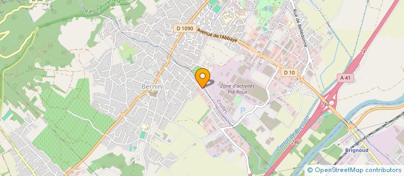 localisation de l'entreprise GRESIVAUDAN ENGINEERING METALLERIE à BERNIN