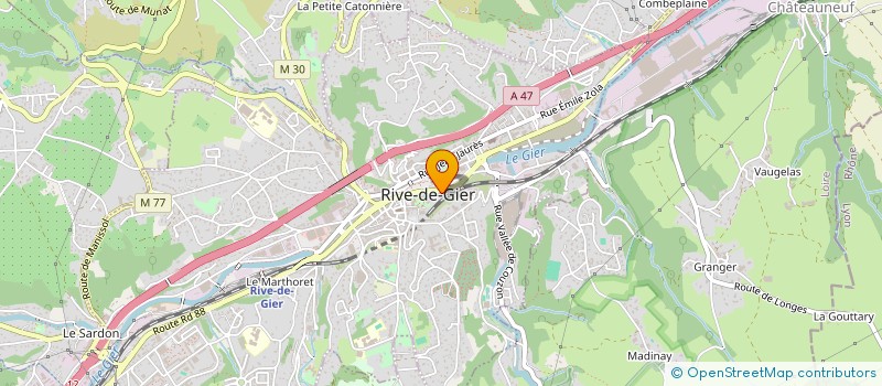 localisation de l'entreprise GRESSARD  RIVE-DE-GIER