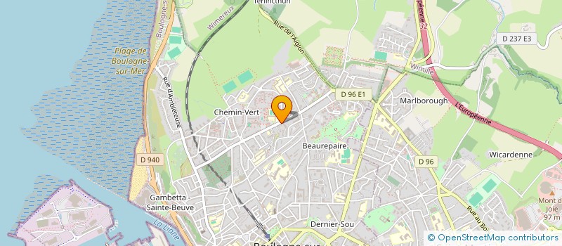 localisation de l'entreprise GRESSIER INVESTISSEMENT  BOULOGNE-SUR-MER