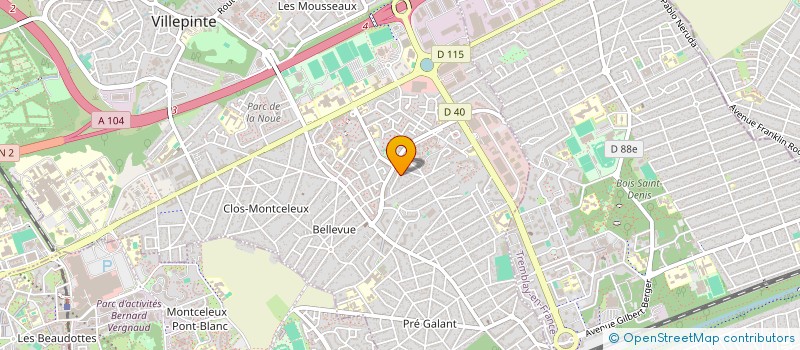 localisation de l'entreprise GREUZILLET à VILLEPINTE