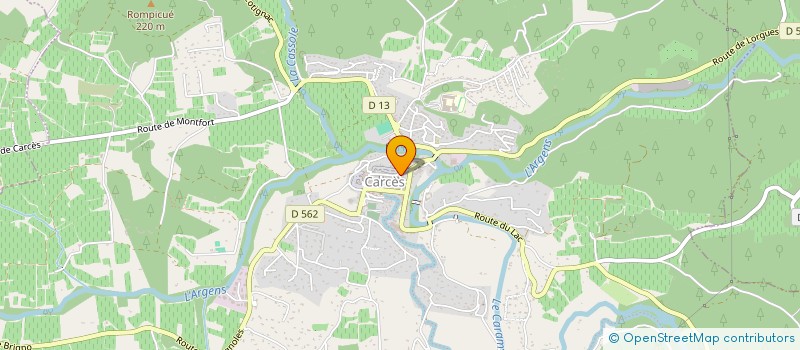 localisation de l'entreprise GREVALLEE  CARCES