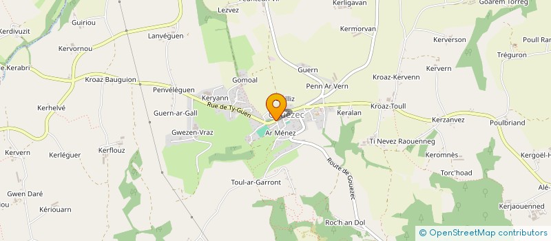 localisation de l'entreprise GREVELLEC  PLEYBEN