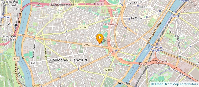 localisation de l'entreprise GRF DE CHASSEIGNE à BOULOGNE-BILLANCOURT